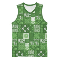 Vintage Hawaiian Quilting Patterns Basketball Jersey Green Style Tribal Fabric Patchwork - Polynesian Pride
