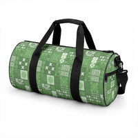 Vintage Hawaiian Quilting Patterns Duffle Bag Green Style Tribal Fabric Patchwork LT9 - Polynesian Pride