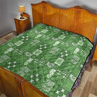 Vintage Hawaiian Quilting Patterns Quilt Green Style Tribal Fabric Patchwork - Polynesian Pride