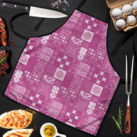 Vintage Hawaiian Quilting Patterns Apron Pink Style Tribal Fabric Patchwork - Polynesian Pride