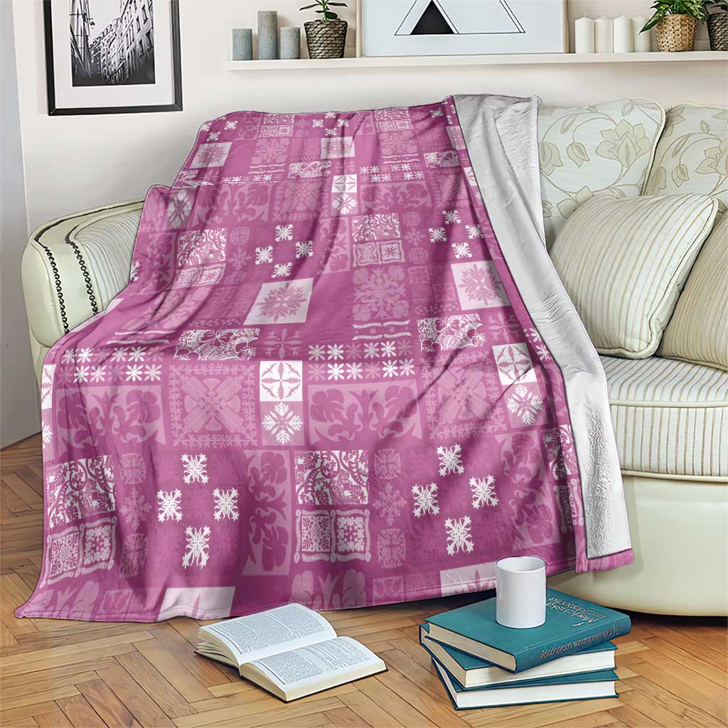 Vintage Hawaiian Quilting Patterns Blanket Pink Style Tribal Fabric Patchwork - Polynesian Pride