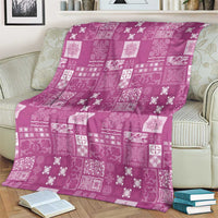 Vintage Hawaiian Quilting Patterns Blanket Pink Style Tribal Fabric Patchwork - Polynesian Pride