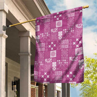 Vintage Hawaiian Quilting Patterns Garden Flag Pink Style Tribal Fabric Patchwork - Polynesian Pride