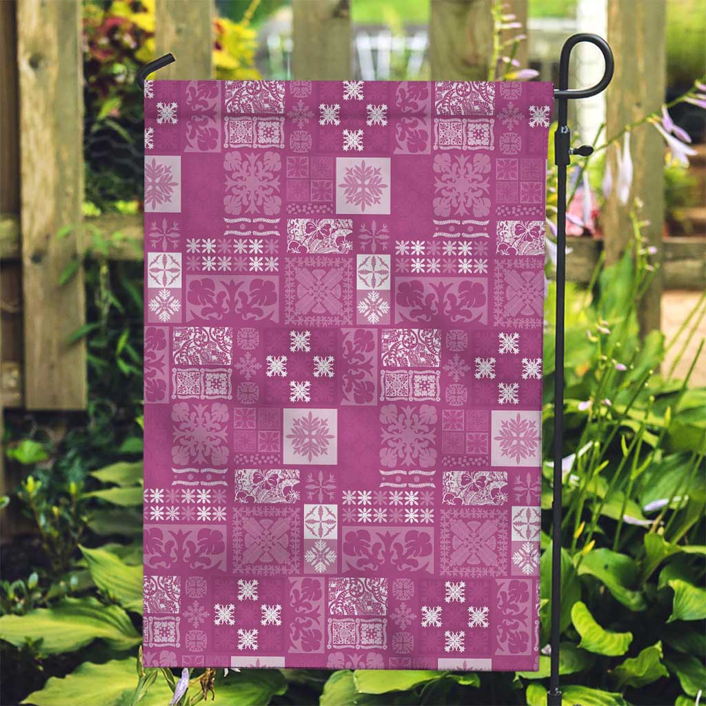 Vintage Hawaiian Quilting Patterns Garden Flag Pink Style Tribal Fabric Patchwork - Polynesian Pride