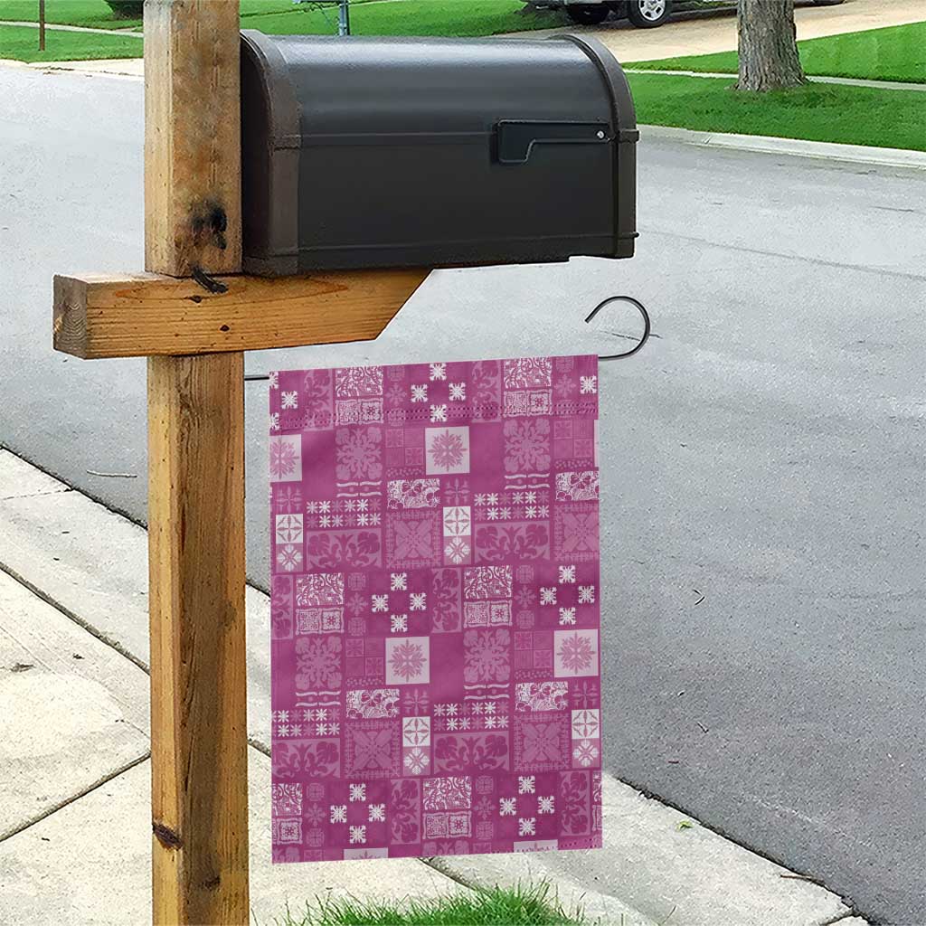 Vintage Hawaiian Quilting Patterns Garden Flag Pink Style Tribal Fabric Patchwork - Polynesian Pride