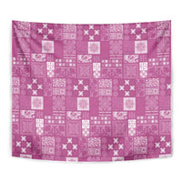 Vintage Hawaiian Quilting Patterns Tapestry Pink Style Tribal Fabric Patchwork - Polynesian Pride