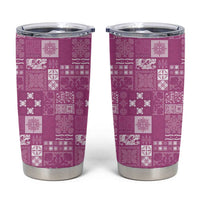 Vintage Hawaiian Quilting Patterns Tumbler Cup Pink Style Tribal Fabric Patchwork - Polynesian Pride