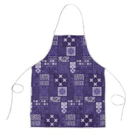 Vintage Hawaiian Quilting Patterns Apron Purple Style Tribal Fabric Patchwork - Polynesian Pride