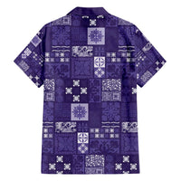 Vintage Hawaiian Quilting Patterns Hawaiian Shirt Purple Style Tribal Fabric Patchwork - Polynesian Pride