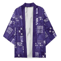 Vintage Hawaiian Quilting Patterns Kimono Purple Style Tribal Fabric Patchwork - Polynesian Pride