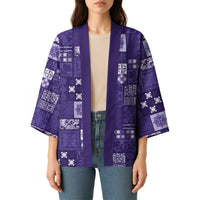 Vintage Hawaiian Quilting Patterns Kimono Purple Style Tribal Fabric Patchwork - Polynesian Pride