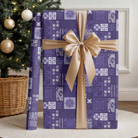 Vintage Hawaiian Quilting Patterns Wrapping Paper Purple Style Tribal Fabric Patchwork - Polynesian Pride