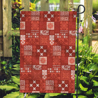 Vintage Hawaiian Quilting Patterns Garden Flag Red Style Tribal Fabric Patchwork - Polynesian Pride