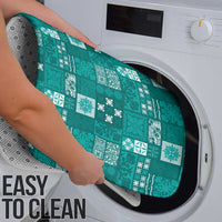 Vintage Hawaiian Quilting Patterns Bathroom Set Turquoise Style Tribal Fabric Patchwork - Polynesian Pride