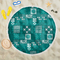 Vintage Hawaiian Quilting Patterns Beach Blanket Turquoise Style Tribal Fabric Patchwork - Polynesian Pride