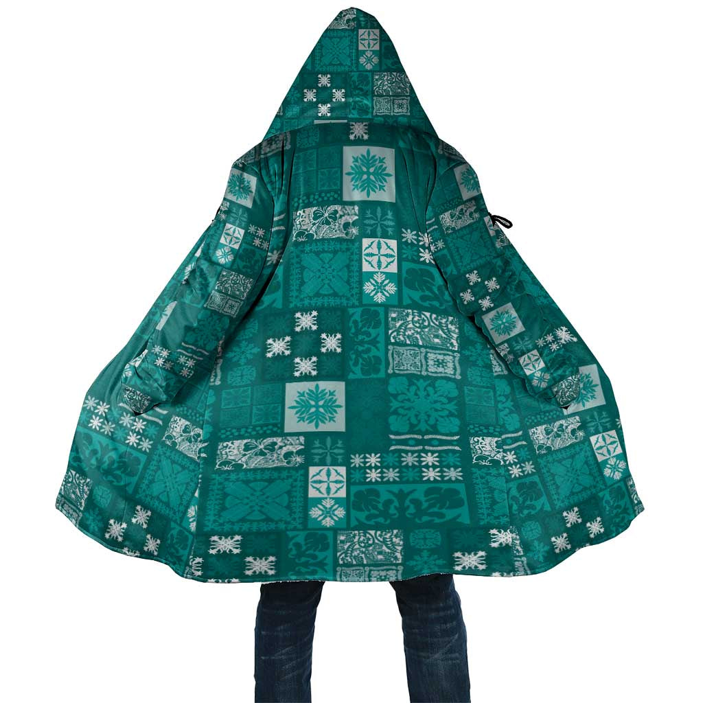 Vintage Hawaiian Quilting Patterns Cloak Turquoise Style Tribal Fabric Patchwork - Polynesian Pride