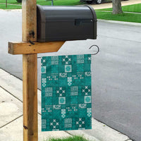 Vintage Hawaiian Quilting Patterns Garden Flag Turquoise Style Tribal Fabric Patchwork - Polynesian Pride