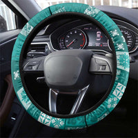Vintage Hawaiian Quilting Patterns Steering Wheel Cover Turquoise Style Tribal Fabric Patchwork - Polynesian Pride