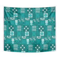 Vintage Hawaiian Quilting Patterns Tapestry Turquoise Style Tribal Fabric Patchwork - Polynesian Pride