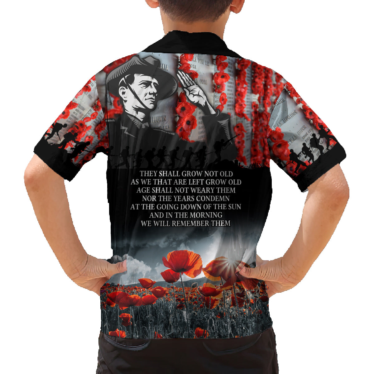 ANZAC DAY Heroes Of The Gallipoli Family Matching Puletasi and Hawaiian Shirt LT9 - Polynesian Pride