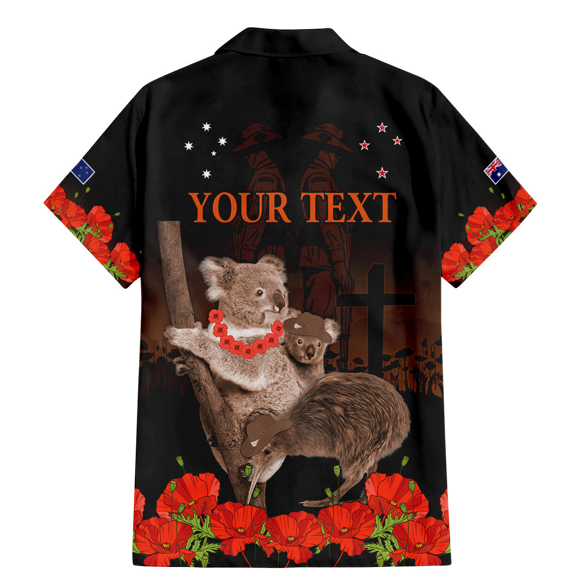 Koala and Kiwi Bird ANZAC Day Custom Family Matching Mermaid Dress and Hawaiian Shirt Soldier Style LT9 - Polynesian Pride