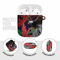 American Samoa Bald Eagle Personalized AirPods Case Samoa Muamua Le Atua - Polynesian Pride