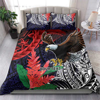 American Samoa Bald Eagle Personalized Bedding Set Samoa Muamua Le Atua