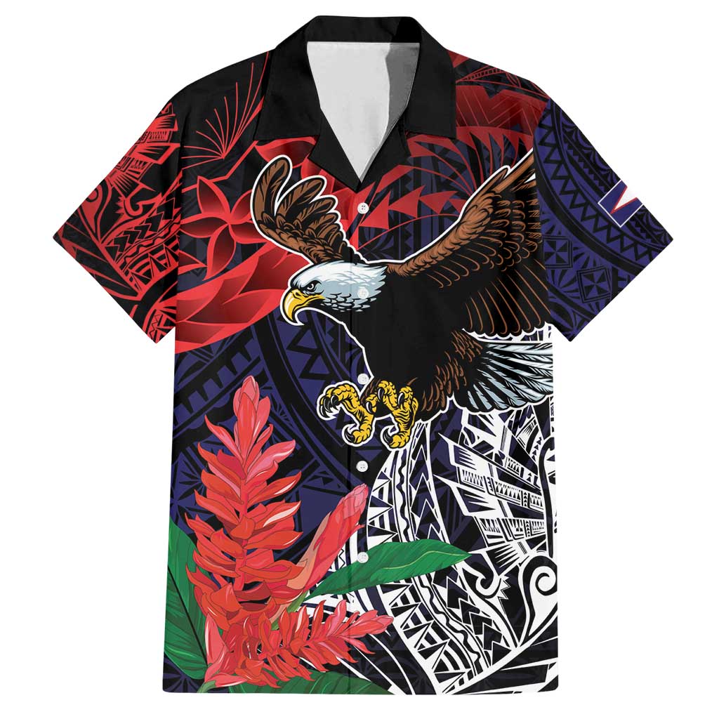 American Samoa Bald Eagle Personalized Family Matching Puletasi and Hawaiian Shirt Samoa Muamua Le Atua