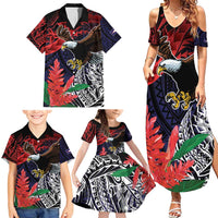 American Samoa Bald Eagle Personalized Family Matching Summer Maxi Dress and Hawaiian Shirt Samoa Muamua Le Atua