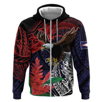 American Samoa Bald Eagle Personalized Hoodie Samoa Muamua Le Atua