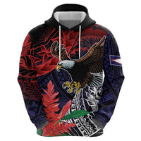 American Samoa Bald Eagle Personalized Hoodie Samoa Muamua Le Atua