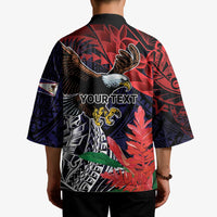 American Samoa Bald Eagle Personalized Kimono Samoa Muamua Le Atua LT9 - Polynesian Pride