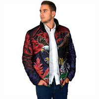 American Samoa Bald Eagle Personalized Padded Jacket Samoa Muamua Le Atua LT9 - Polynesian Pride