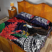 American Samoa Bald Eagle Personalized Quilt Bed Set Samoa Muamua Le Atua