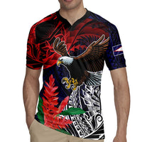 American Samoa Bald Eagle Personalized Rugby Jersey Samoa Muamua Le Atua LT9 - Polynesian Pride