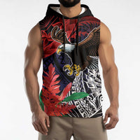 American Samoa Bald Eagle Personalized Sleeveless Hoodie Samoa Muamua Le Atua LT9 - Polynesian Pride