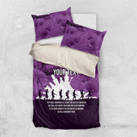Anzac Day Gallipoli Personalised Bedding Set Purple Poppy Flowers