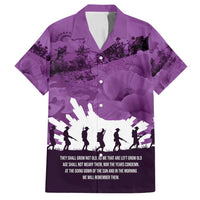 Anzac Day Gallipoli Personalised Family Matching Summer Maxi Dress and Hawaiian Shirt Purple Poppy Flowers