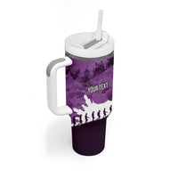 Anzac Day Gallipoli Personalised Tumbler With Handle Purple Poppy Flowers LT9 - Polynesian Pride