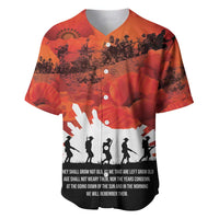 Anzac Day Gallipoli Personalised Baseball Jersey Red Poppy Flowers