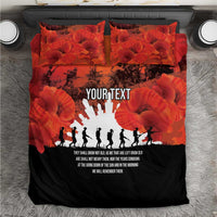 Anzac Day Gallipoli Personalised Bedding Set Red Poppy Flowers