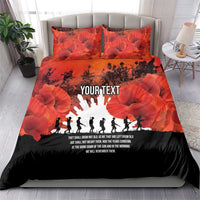 Anzac Day Gallipoli Personalised Bedding Set Red Poppy Flowers