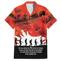 Anzac Day Gallipoli Personalised Family Matching Off The Shoulder Long Sleeve Dress and Hawaiian Shirt Red Poppy Flowers