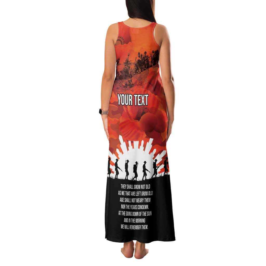 Anzac Day Gallipoli Personalised Family Matching Tank Maxi Dress and Hawaiian Shirt Red Poppy Flowers