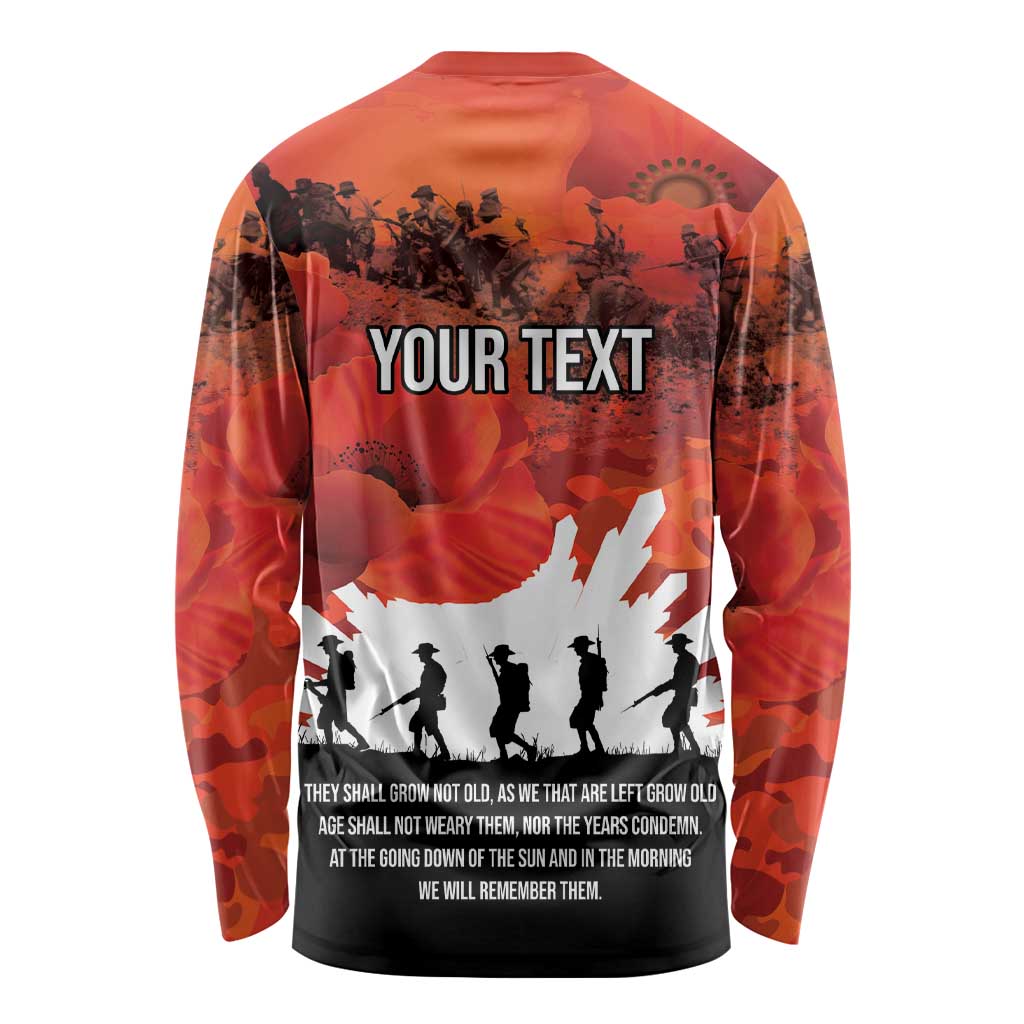 Anzac Day Gallipoli Personalised Long Sleeve Shirt Red Poppy Flowers