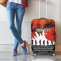 Anzac Day Gallipoli Personalised Luggage Cover Red Poppy Flowers