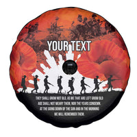 Anzac Day Gallipoli Personalised Spare Tire Cover Red Poppy Flowers