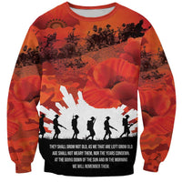 Anzac Day Gallipoli Personalised Sweatshirt Red Poppy Flowers