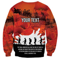 Anzac Day Gallipoli Personalised Sweatshirt Red Poppy Flowers