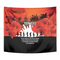 Anzac Day Gallipoli Personalised Tapestry Red Poppy Flowers